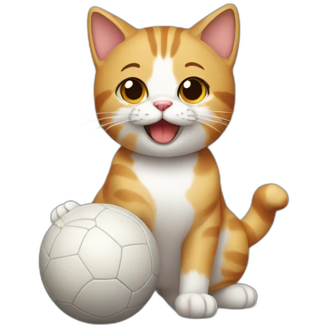 Cat playing with a ball emoji