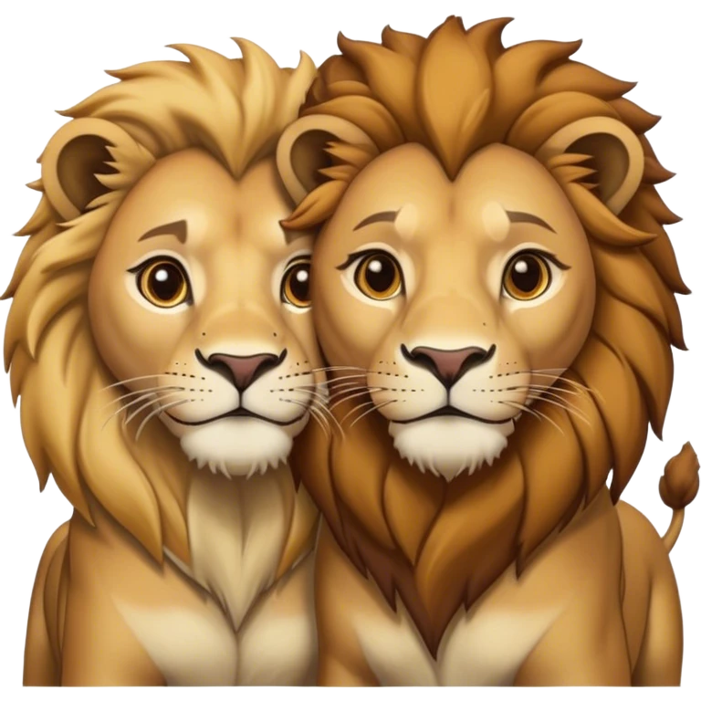 half lion half lioness emoji