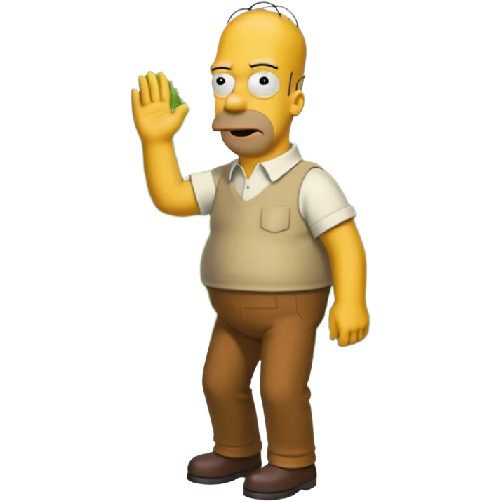 homer going into the hedge emoji