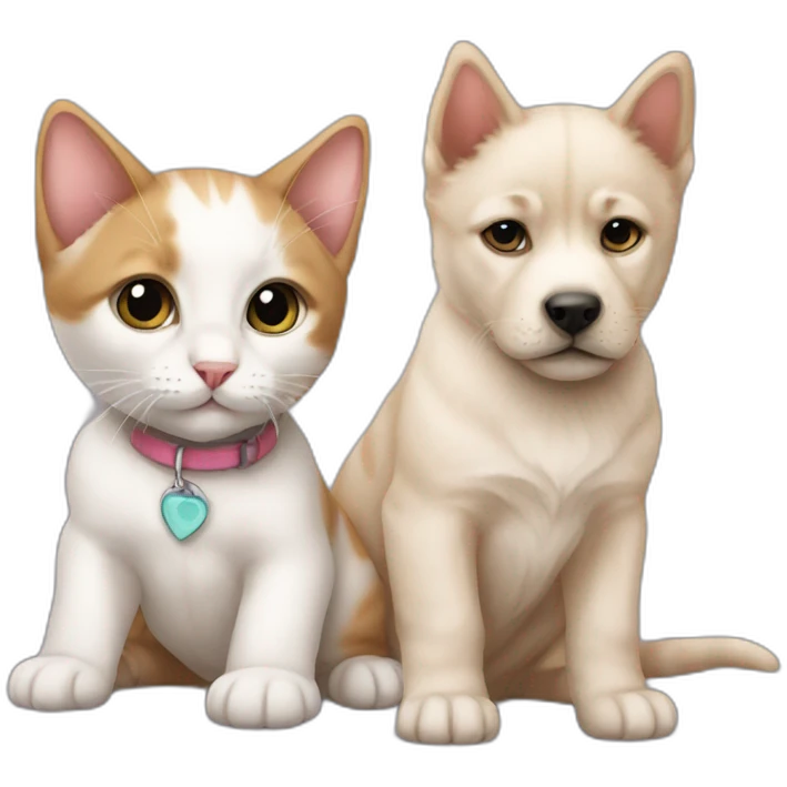 Kitten and puppy emoji