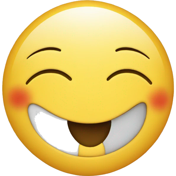 Happy crying face with surrounding hearts emoji