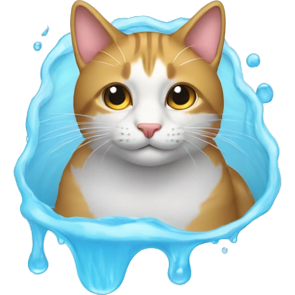 Gato lavando o cabelo no chuveiro  emoji