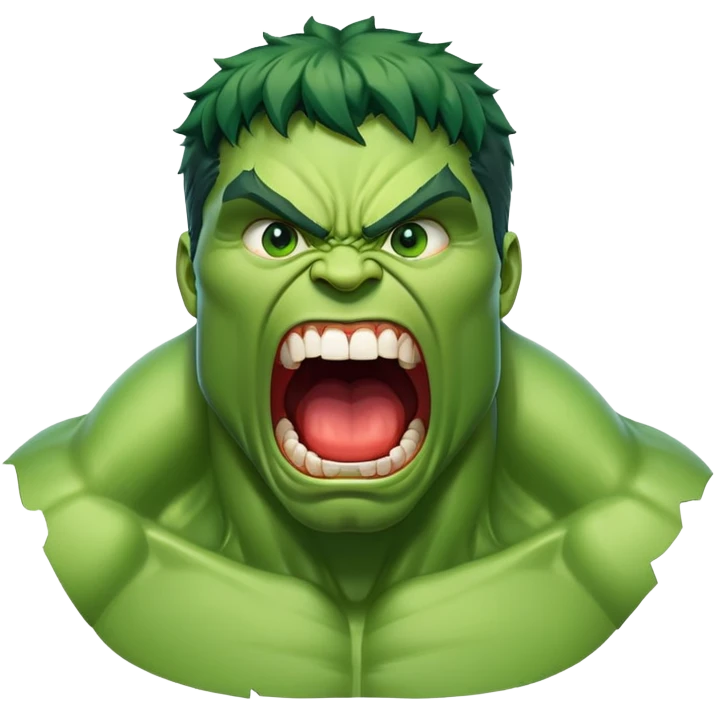hulk screaming face emoji