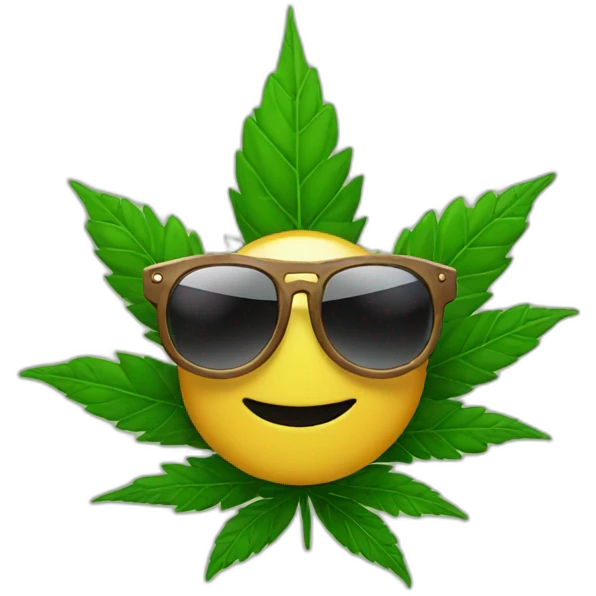 Ganja with sunglasses emoji