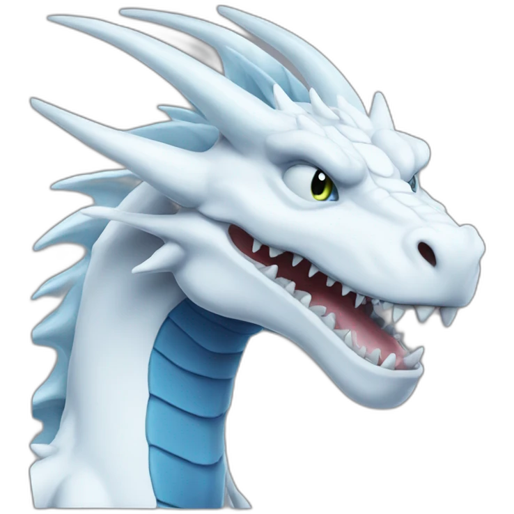 Blue-eyes white dragon emoji