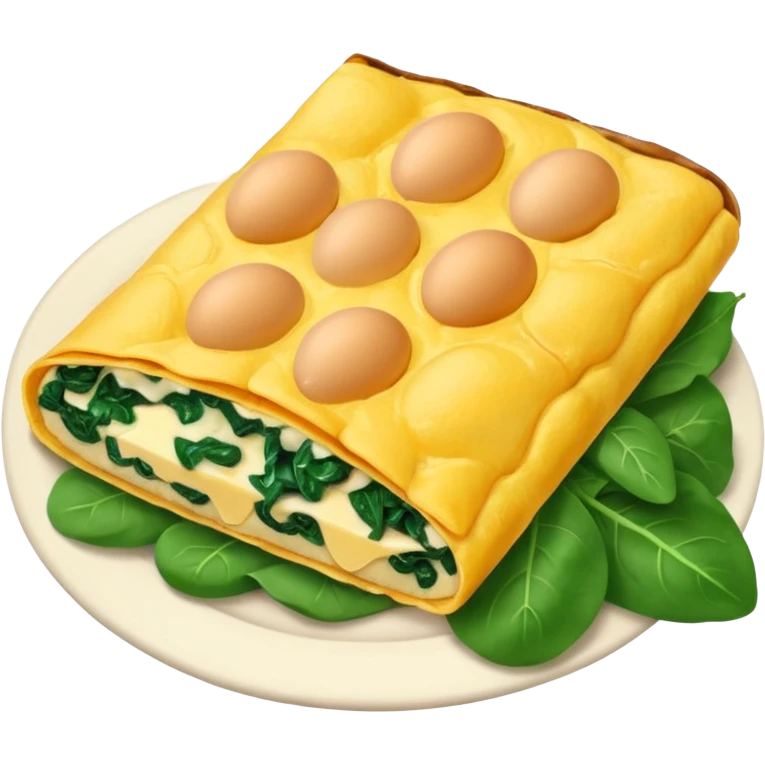 Egg Omelet with Spinach and Mushrooms emoji