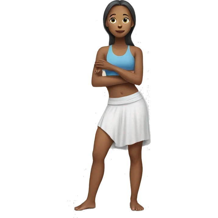 A young women wearing yoga dress emoji