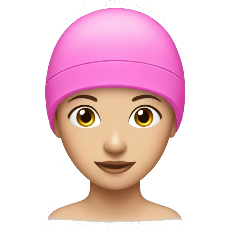 Lady pink swimming cap emoji
