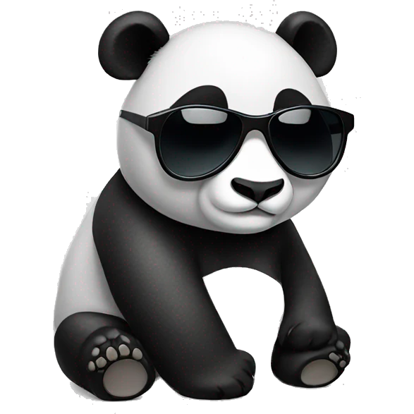Panda to wear sunglasses emoji