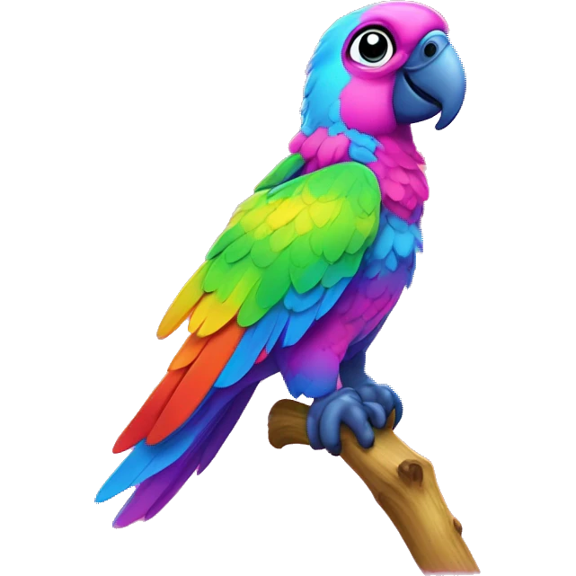 lisa frank parrot emoji