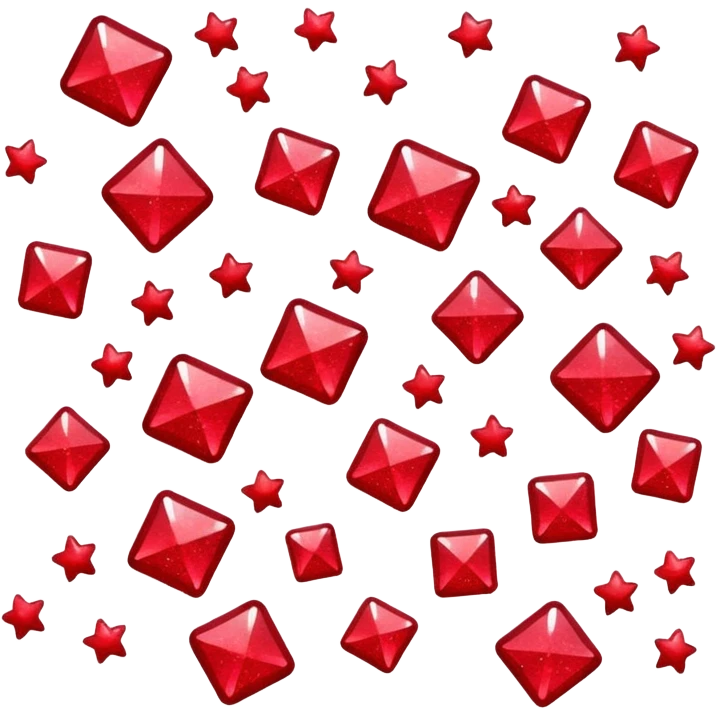 red glitter X emoji