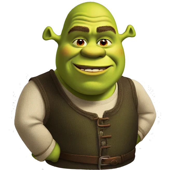 Shrek with a pipe emoji