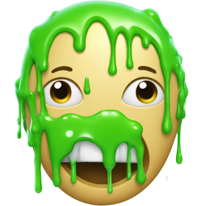 Face with slime on it emoji