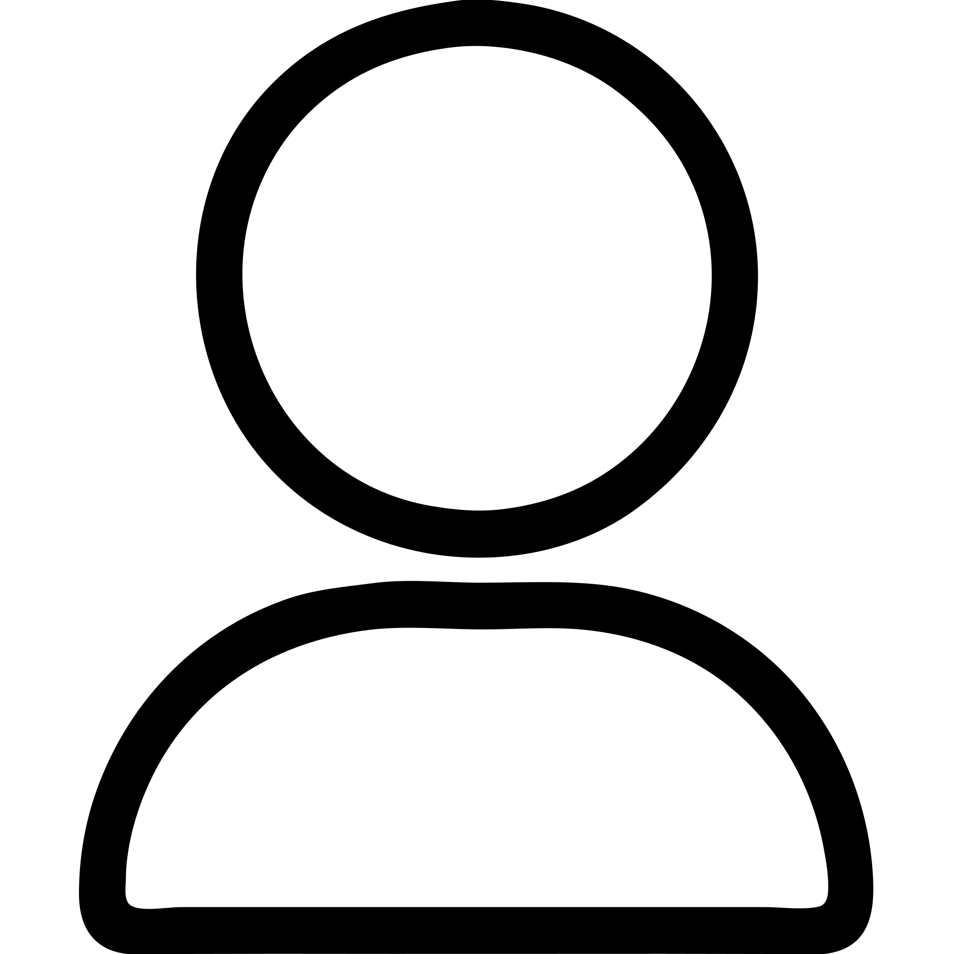 Create a simple profile (user) icon in a minimalistic style with an even thicker gray outline than before, no fill, no text, transparent background. Match the style of the previous sparkles icon with very thick outline. emoji