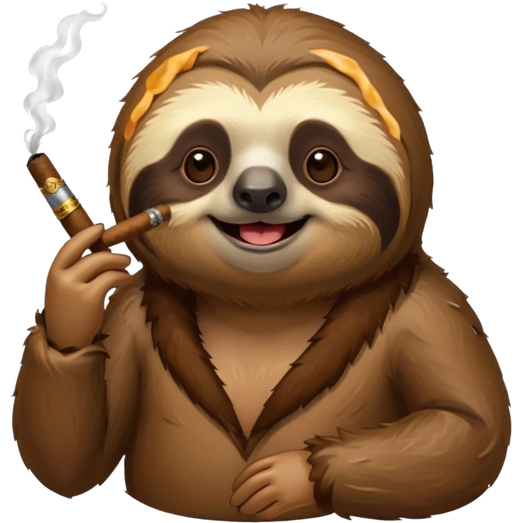 Un perezoso fumando emoji
