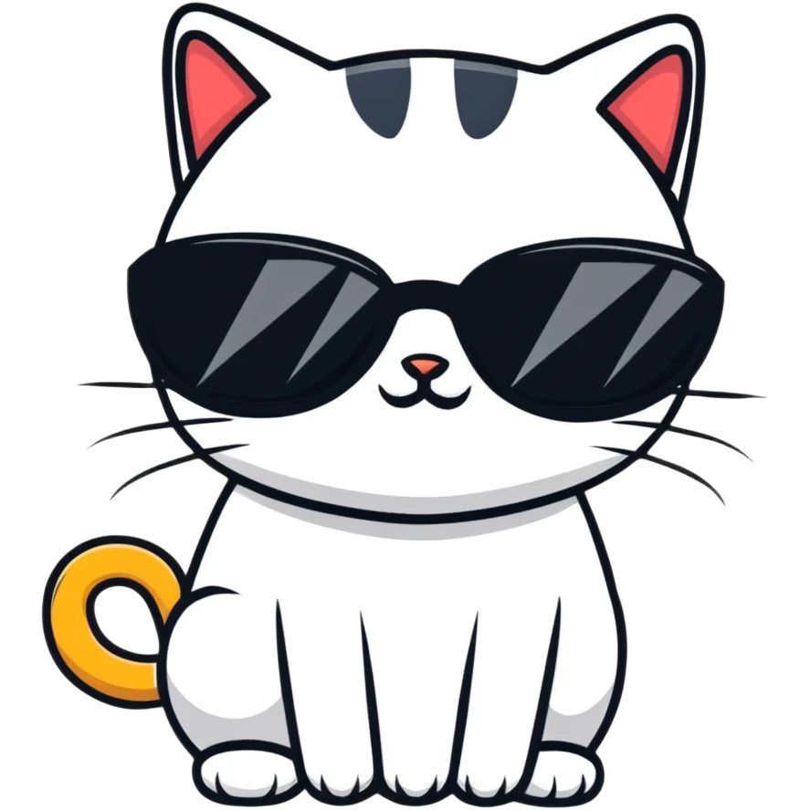 cat weating sunglasses emoji