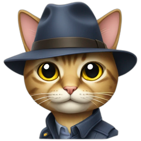 Cat detective emoji