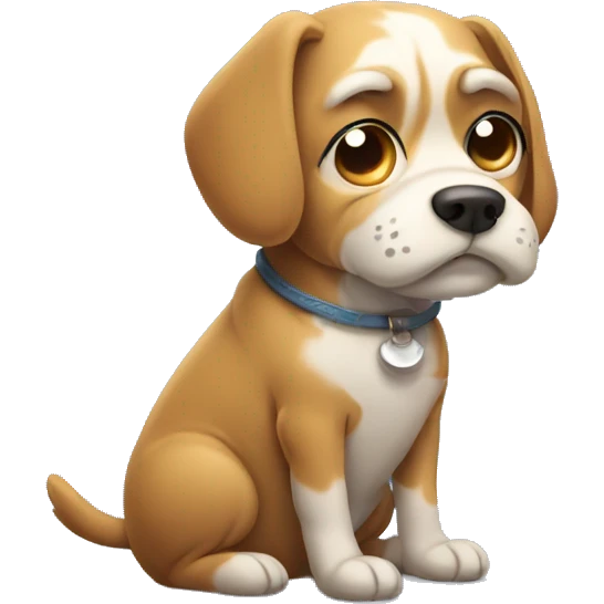 slouching dog emoji