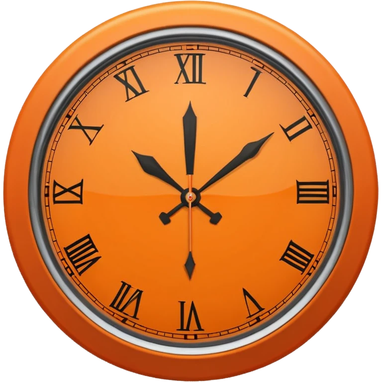 orange clock emoji