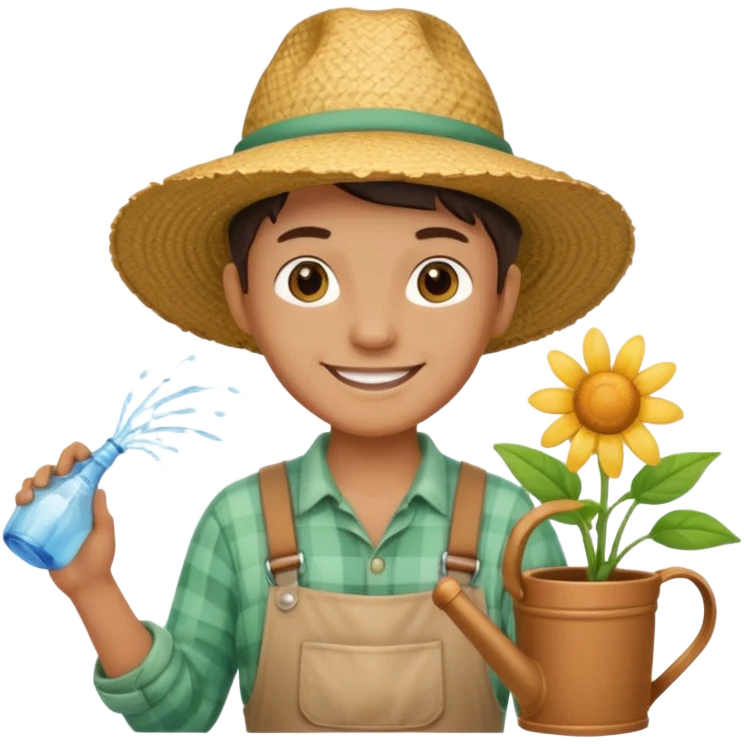 gardener holding watering pot emoji
