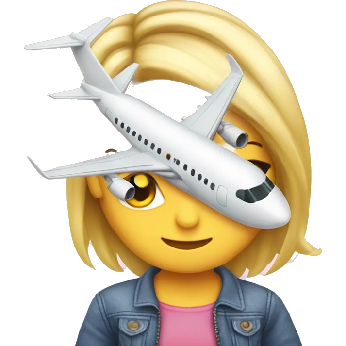 Girly plane emoji