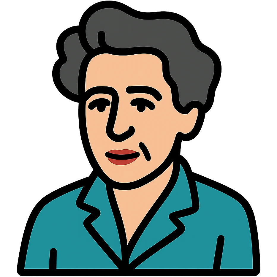 portrait of Hannah Arendt emoji