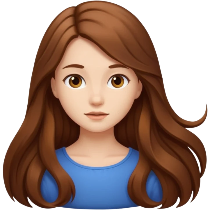 Girl with long hair emoji