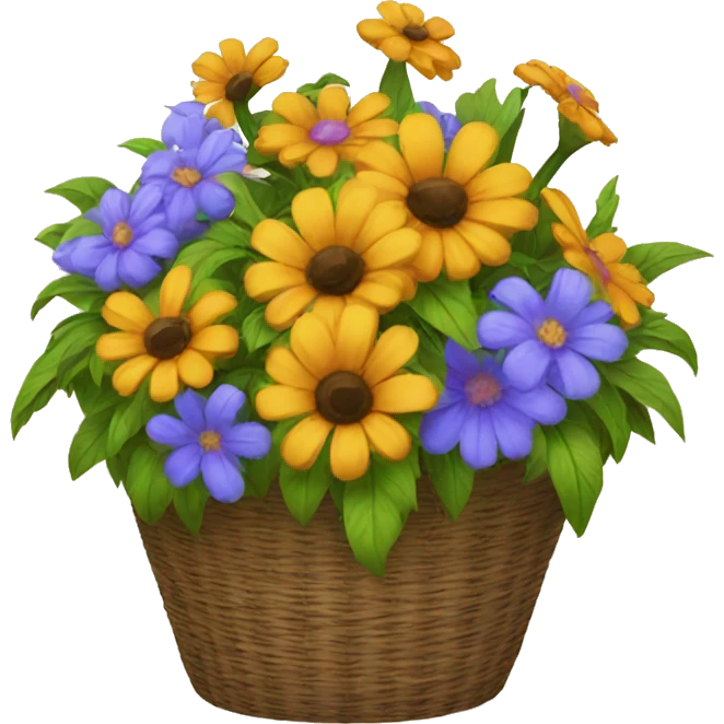 Flower baskets emoji