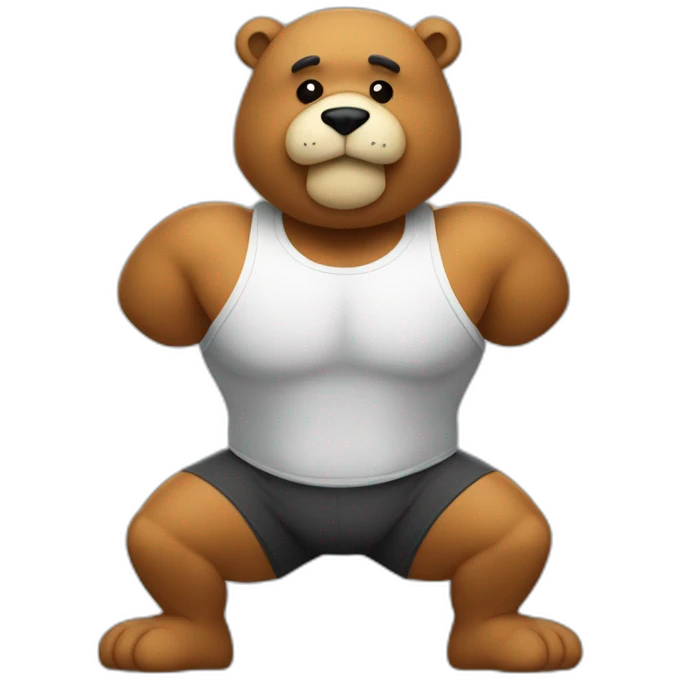 Ours qui fait de la musculation  emoji