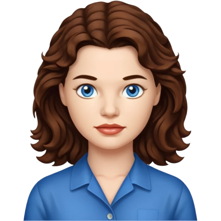 Heather Langenkamp with blue eyes, long brown hair emoji