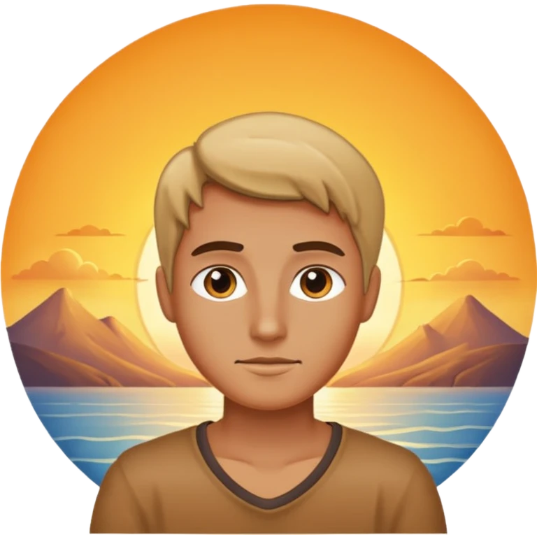 A good looking at a sunrise emoji