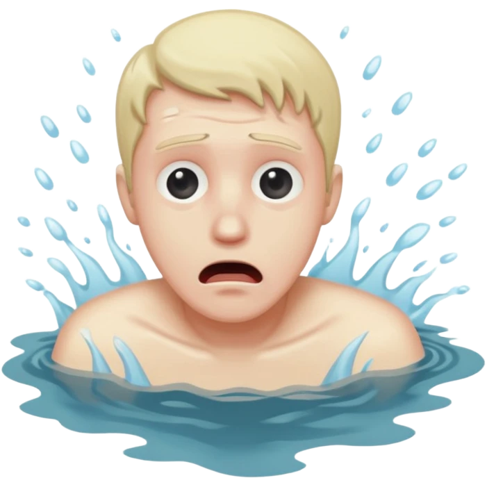 bruntte Man drowning emoji