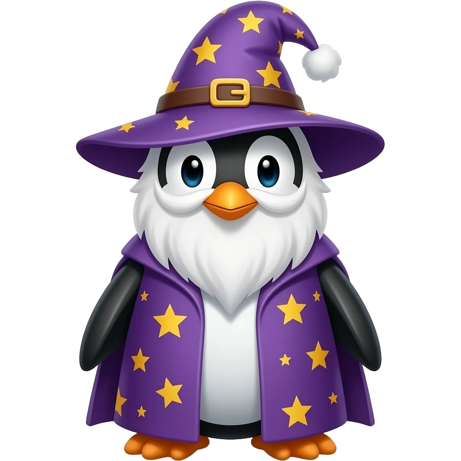Penguin Wizard emoji