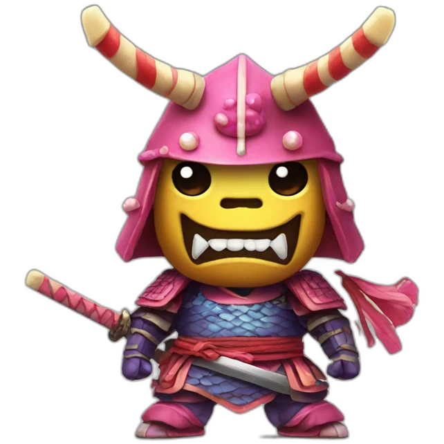 Candy monster samurai emoji
