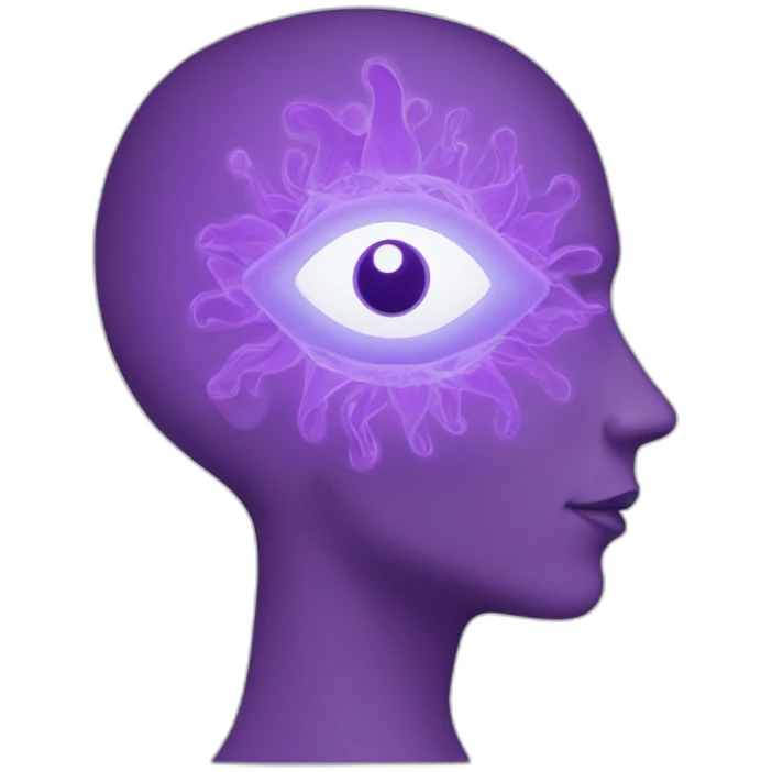 energy neck and head with third eye chakra emoji