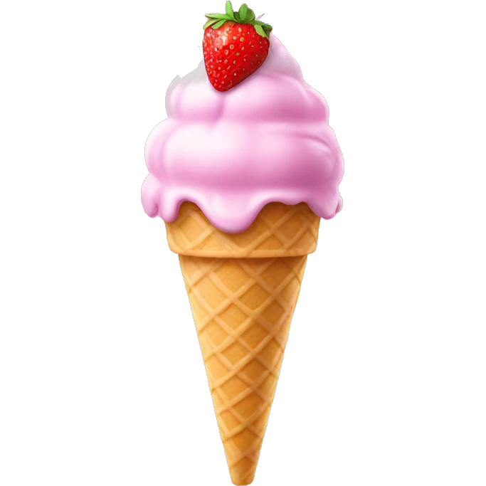 Ice cream do strawberry emoji