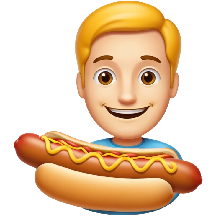 man dressed as a hot dog snack emoji