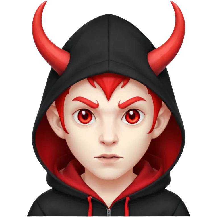 devil with hoodie and hat emoji