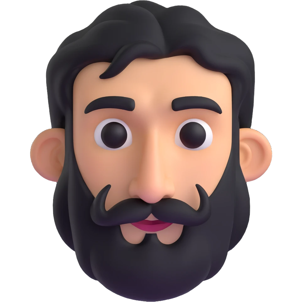 hairy man with a crooked nose emoji