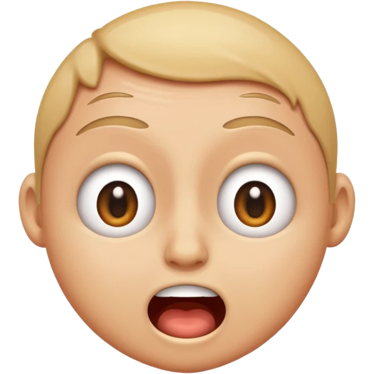 user icon emoji with sweat drop, eyes wide, mouth open in nervous smile, expressing 'Yikes' emoji