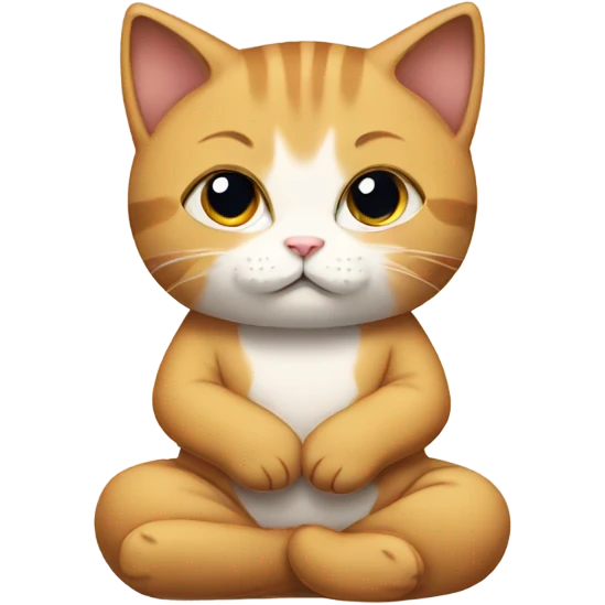 Kitten meditating  emoji