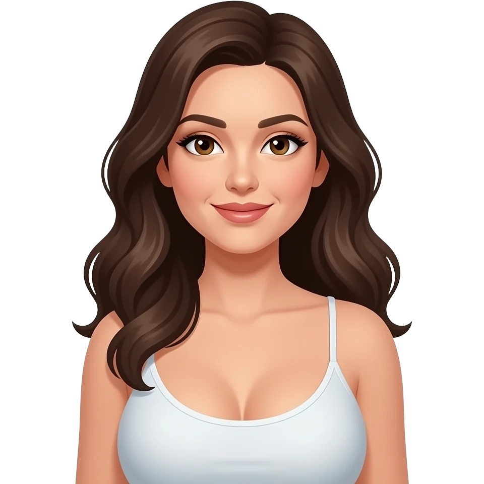 busty brunette woman emoji