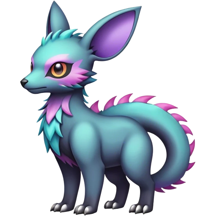 cool colorful dark pastel edgy fantasy animal hybrid Fakemon full body emoji