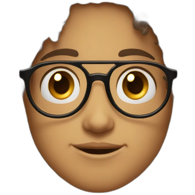 Curly hair glasses arab hazel eyes emoji