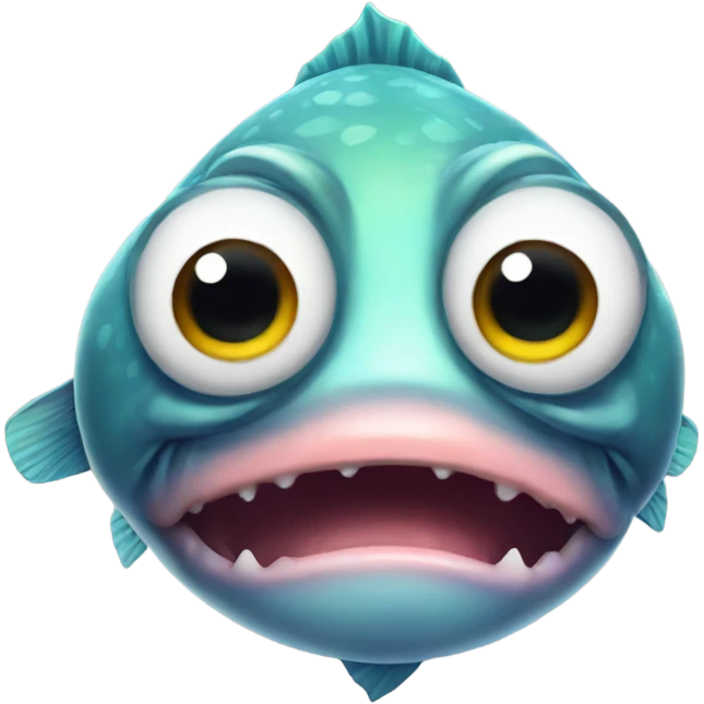 Ugly fish with a mustache  emoji