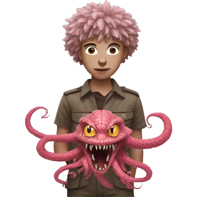 Eleven with demogorgon emoji