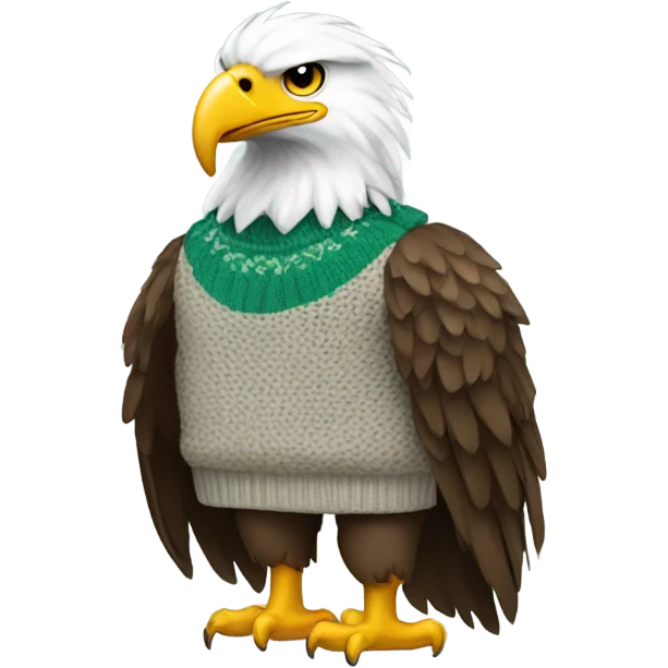 Eagle wearing sweater emoji