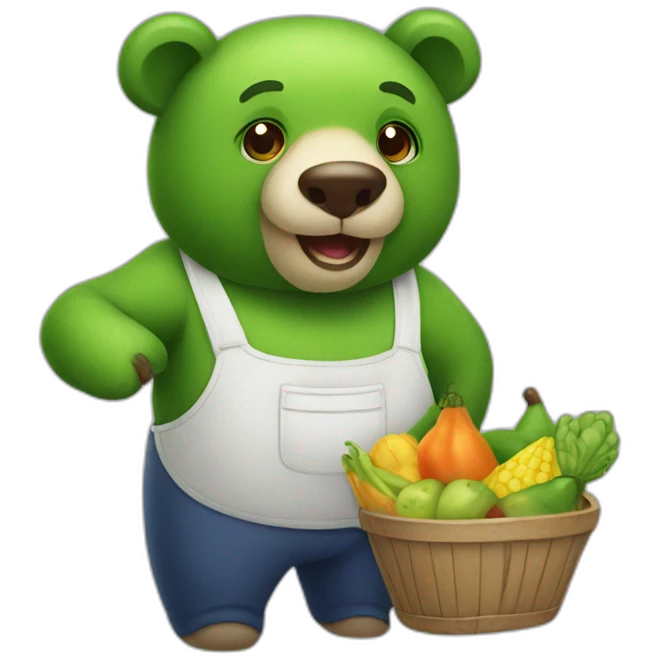 Greengrocer bear emoji