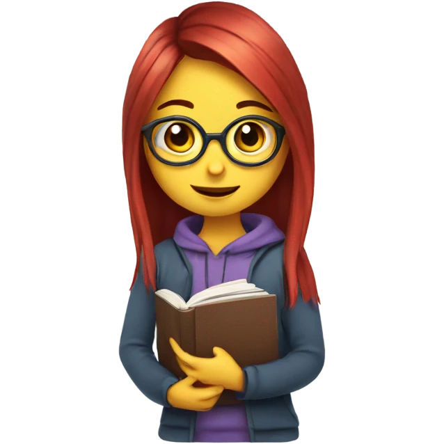 Libro cute chica emoji