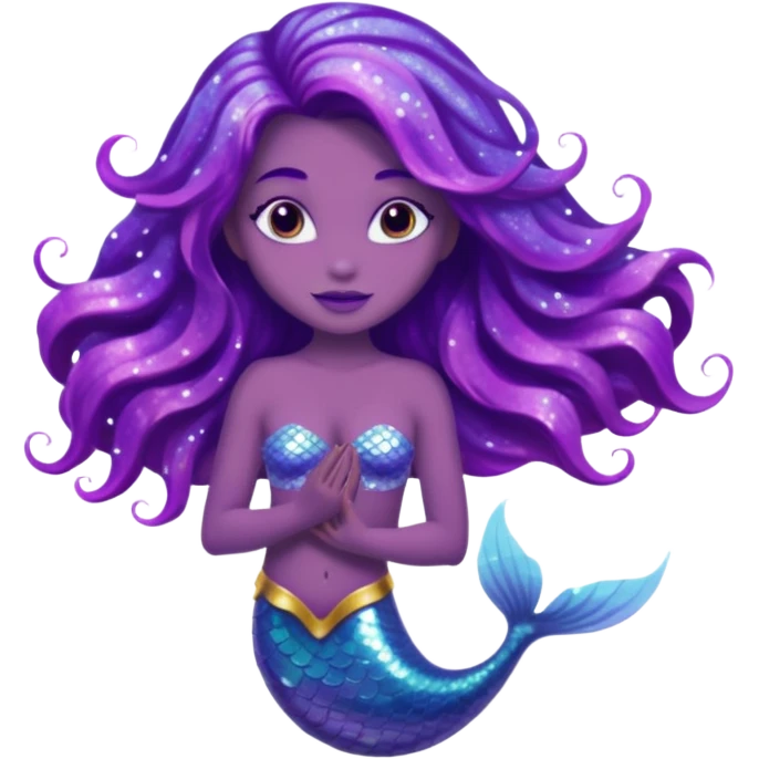 glitter purple mermiad emoji